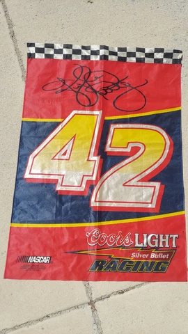Kyle Petty Coors Light Silver Bullet Nylon Racing Flag 28x42 USA MADE VTG NASCAR Cover