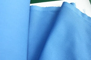 1 Rolle BIO-Baumwollstoff blau kochfest 26cm breit ca. 37m plus Geschenk - Bild 1 von 1