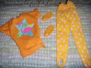 HASBRO'S, JEM DOLL'S ANGIE TOP, STRETCH PANTS WITH PAIR OF SHOES - Picture 1 of 2