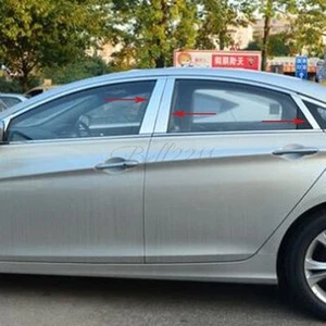 For Hyundai Sonata 2011-2014 Stainless Window Middle Center Pillar Post Cover - Picture 1 of 7