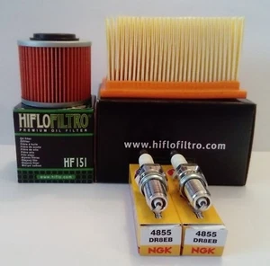 Service Kit For BMW G650GS SERTAO (2012 to 2014) Air / Oil Filter & Spark Plugs - Picture 1 of 11