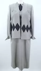 Conjunto de traje de vestido y chaqueta gris Lilli Ann de colección para mujer años 50 talla S años 50 - Imagen 1 de 23