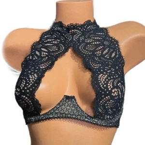 Sujetador Victoria's Secret Dream Angels ojo de cerradura cuello alto sin forro demi sexy 32D negro - Imagen 1 de 3