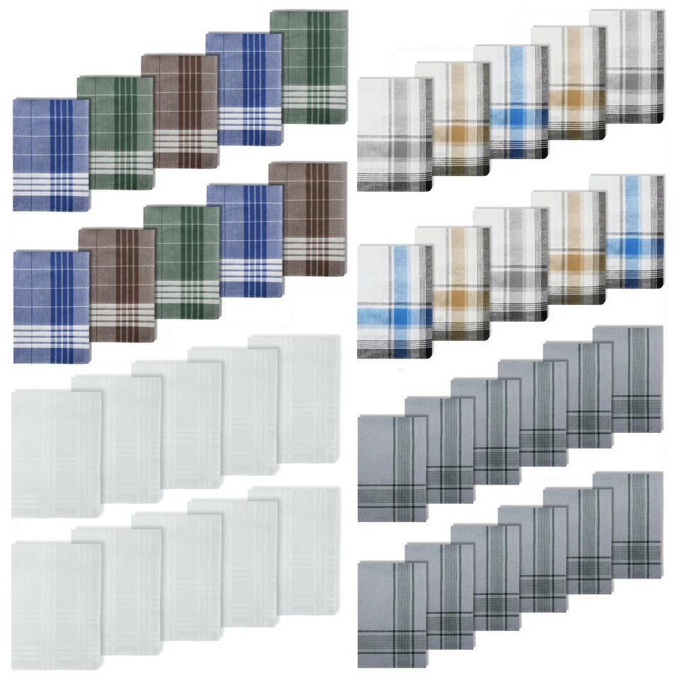 MILLIONEN-OLLY 10-30 HERREN TASCHENTÜCHER⭐STOFFTASCHENTÜCHER⭐100% BAUMWOLLE⭐HANDKERCHIEFS⭐WOW