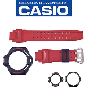 Casio G-Shock  GA-1000-4B Red Watch Band & Black Bezel Top & Bottom Rubber Set  - Picture 1 of 9