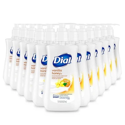 Jabón líquido de manos Dial, miel de vainilla, 7,5 fl oz, paquete de 12 Foto 1 de 4