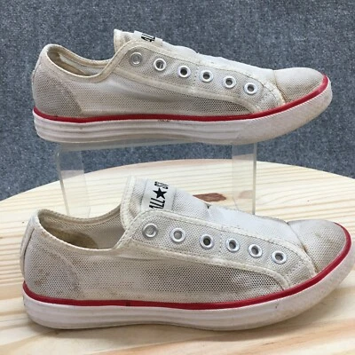 匡威鞋女式 7 Chuck Taylor All Star 一脚蹬运动鞋白色网眼低帮 — 第 1/4 张图片