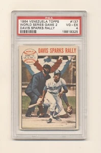 1964 Venezuela Topps World Series Game 2 Davis Sparks Rally #137 PSA 4 VG-EX NQ! - Picture 1 of 2