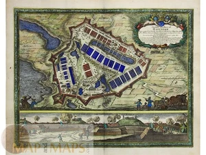 Denmark, battle plan of Copenhagen Castra Suedica by Dahlberg 1696 - Picture 1 of 1