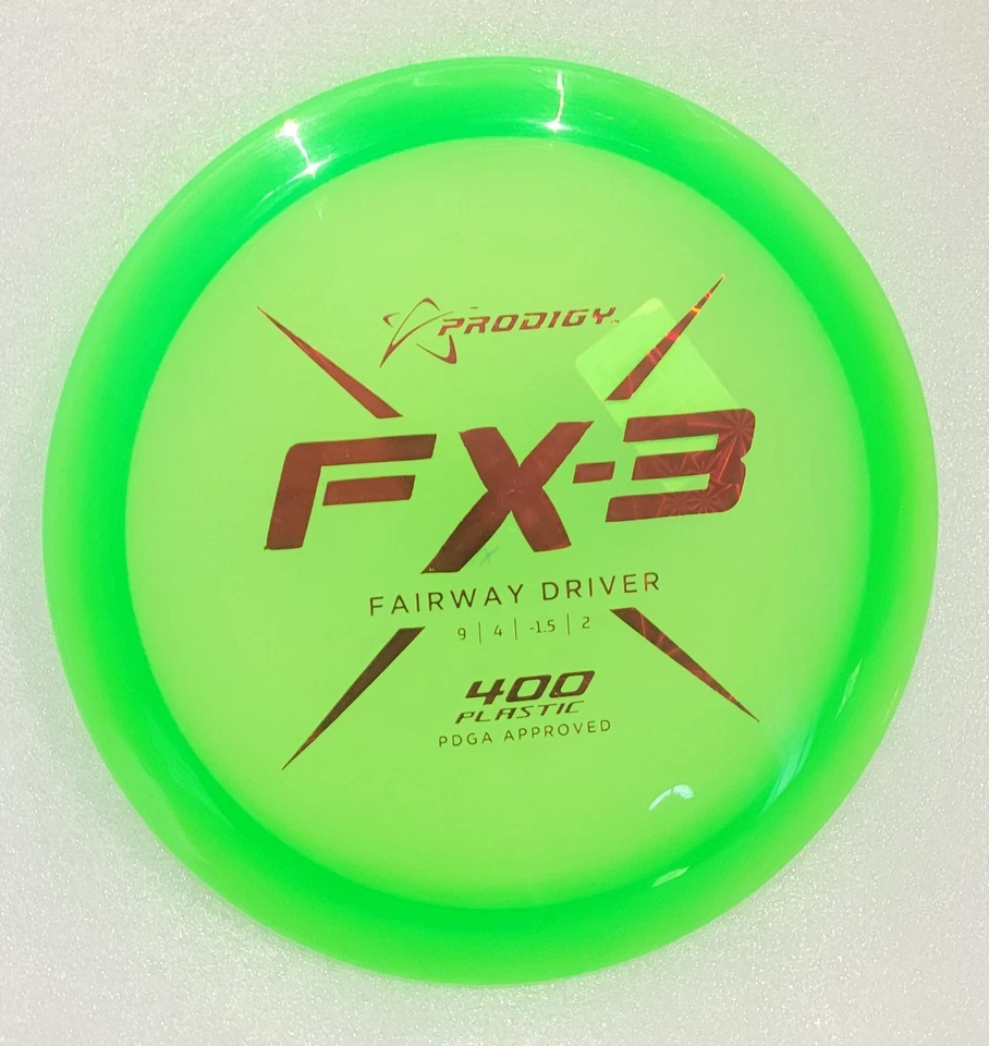 Prodigy Discs FX-3 400 Plastic Fairway Driver Green W/Red Stamp 174G NEW - Image 1 of 3