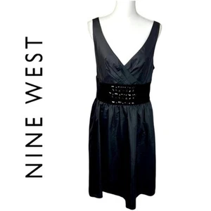 Nine West Beaded Velvet Waistband Party Event Occasion Dress NWOT Size M - Picture 1 of 10