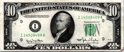 1950 $10 FRN (MINNEAPOLIS) VF Fr. 1210-I - Image 1 of 3