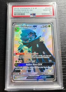 PSA 10 GEM MINT Decidueye GX SV47/SV94 Pokemon Full Art Holo Shiny Hidden Fates - Bild 1 von 2