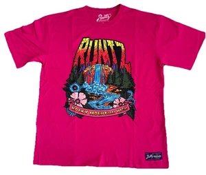 T-shirt Runtz Rocky Mountain alta grafica fucsia uomo grande cotone nuova - Foto 1 di 7