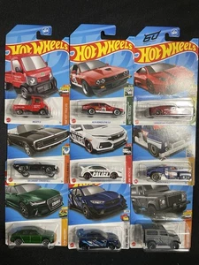 Hot Wheels Lot of 9 – New 2023–24 Mix | Alfa Romeo, Lambo, Audi, Mustang, Civic - Picture 1 of 13