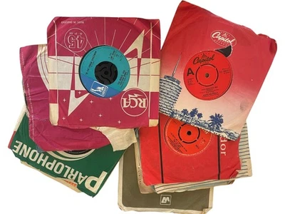 Job Lot Vinyl Records 7" Various Artists 45 RPM Collection Used Records Bundle - Image 1 of 3