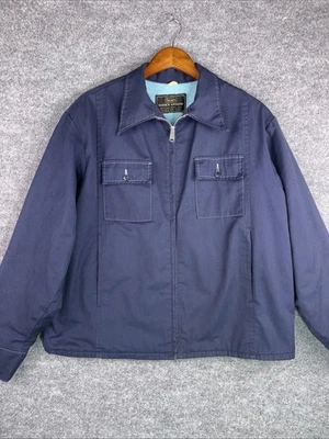 Vintage 70s 80s Sears Work & Leisure Green Mechanics Jacket Full Zip L Workwear - Image 1 of 4