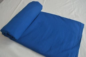 10 Yard Royal Blue Solid Plain Material 100%Cotton Fabric ZK-91 - Picture 1 of 12