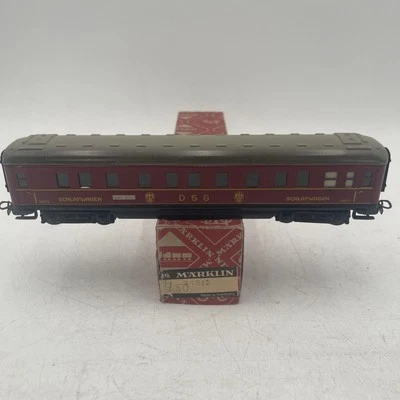 HO - Marklin 346/3 Vintage Metal Sleeping Car "DSG"  In Original Box - Image 1 of 4