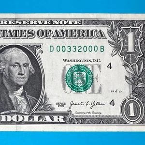 March 3, 2000 (D 00332000 B) BIRTHDAY Note $ 1 One Dollar Bill (__3 / 3 / 2000) - Picture 1 of 4