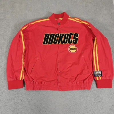 Chaqueta Houston Rockets Para Hombre XL Roja Amarilla Madera Dura Clásicos G-III Carl Banks NBA Foto 1 de 4