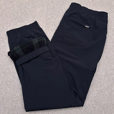 Pantalones tecnológicos forrados de lana polar Eddie Bauer para mujer 16 azules tiro alto senderismo viaje Foto 1 de 4