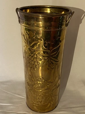 "Florero cubo de colección de latón para recolección de flores en relieve 12"" (CAJA 5)" Foto 1 de 4