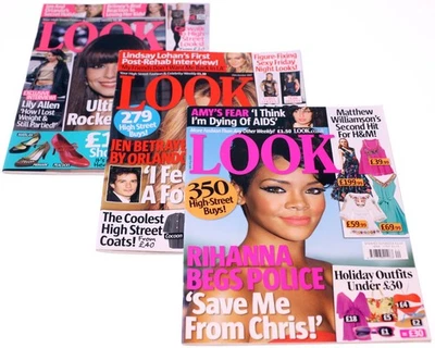 Look magazine-three magazines included-October/May 2007/2009-NEW-UK-Rihanna-876g - Image 1 of 4