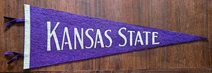 VINTAGE 1940s Kansas State University Wildcats Football Pennant! WOW - Picture 1 of 2
