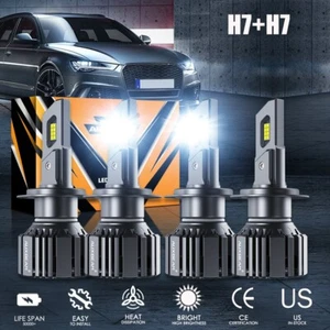 Para Mercedes-Benz ML350 2003-2015 4x H7 Faros LED Bombillas de haz alto bajo Canbus - Imagen 1 de 12