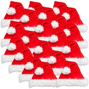 20 Stück im Set Weihnachtsmütze Nikolausmütze Winter Mütze Mützen Nikolaus Santa - Bild 1 von 5