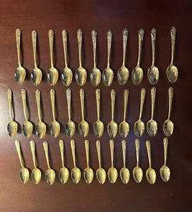 American Presidents Commemorative Gold Plated Spoon Collection Set Of 35 - Picture 1 of 10