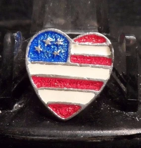 Gebrauchte US Flagge/Herz Pin (61016) - Bild 1 von 2