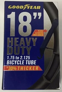Nuevo TUBO INTERIOR DE BICICLETA GOODYEAR RESISTENTE 18" X 1.75 - 2.125 Neumático de bicicleta ebike - Imagen 1 de 4