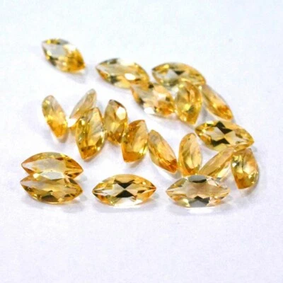 Natural Citrine  Marquise Cut 5x2.5 MM 90 Pcs Lot Calibrated Size Loose Gemstone - Image 1 of 4