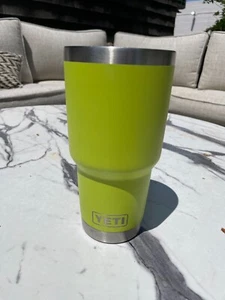 Yeti Chartreuse Rambler Tumbler 30 oz Cup Does Not Have Lid Rare Color USED - Picture 1 of 11