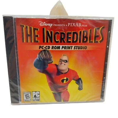 The Incredibles PC CD-ROM Print Studio Disney Pixar Windows 98/Me/XP Game Sealed - Image 1 of 3