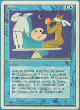 Stasis (WB) Revised (FRENCH) HEAVILY PLD Blue Rare CARD (185425) ABUGames