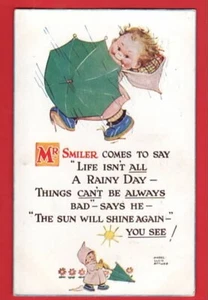 MABEL LUCIE ATTWELL  MR SMILER COMES TO SAY. CHILDREN ART HUMOUR pu 1943 - Picture 1 of 1