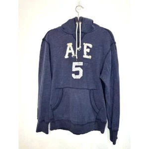 Vintage American Eagle Hoodie Herren Medium bestickt Pullover Kordelzug Y2K - Bild 1 von 10