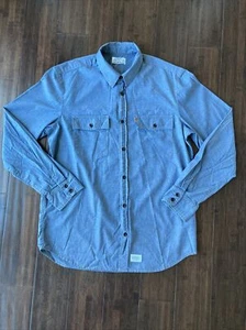 Camisa Supreme X Levi’s Azul Cambray Hecha en EE. UU. Talla Grande Como Nueva - Imagen 1 de 10