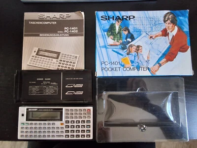SHARP PC-1401 Pocket Komputer mit Buch und OVP Zustand Sehr gut! - Bild 1 von 3
