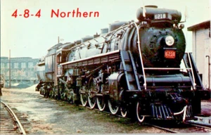 Postkarte Riesen 4-8-4 Northern Modell Dampflok #6218 unbespielt - Bild 1 von 2