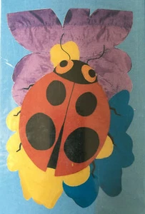 Ladybug Decorative Nylon Appliqué Flag 28”x 44” NEW • Summer - Picture 1 of 3