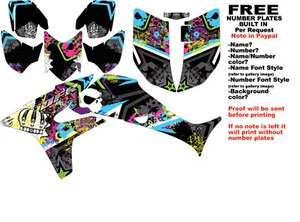 DFR SUBCULTURE GRAPHIC KIT BLACK/EL SIDES/FENDERS 04-05 HONDA TRX450R TRX 450  - Picture 1 of 3
