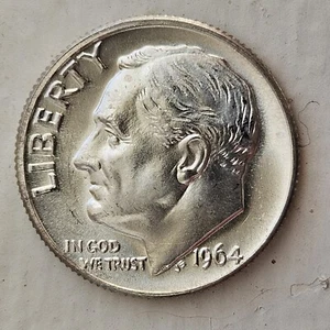 1964-D 10C BU Gem State Roosevelt Dime, KM 195, D/D RPM, Flawless, FB? 💎 #809 - Picture 1 of 12