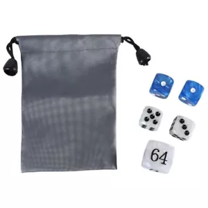 Acrylic Backgammon Pearls Dices Set 22mm Doubling Cube and Four 16mm Dices Set - Picture 1 of 8
