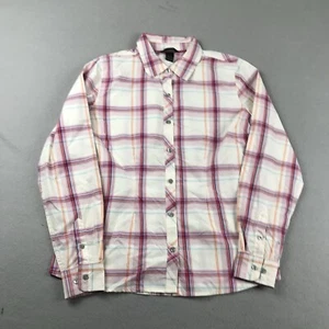 Marmot Shirt Womens Large Pink Plaid Long Sleeves Button Up NWT - Picture 1 of 9