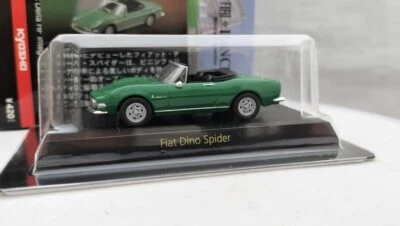 Coche modelo diecast verde Fiat Dino Spider KYOSHO 1/64 de/Japón Foto 1 de 4