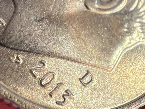 2013 D Roosevelt Dime chips on obverse and reverse of coin Cover